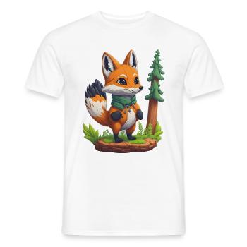 Kleiner Fuchs - Männer T-Shirt - Weiß - Vorne - AI Model Male 178 dark (178cm)