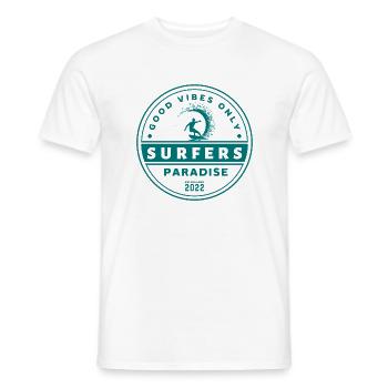 Surfers Paradise - Good Vibes Only - Männer T-Shirt - Weiß - Vorne - AI Model Male 178 dark (178cm)