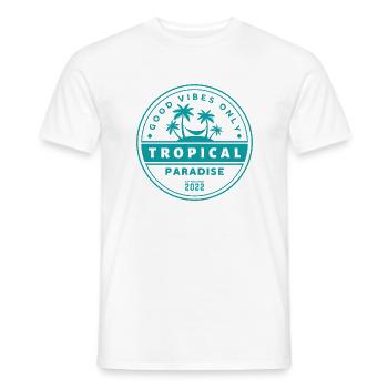 Tropical Paradise - Good Vibes Only - Männer T-Shirt - Weiß - Vorne - AI Model Male 178 dark (178cm)