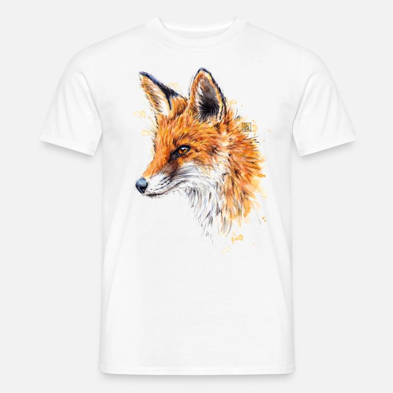 Fuchs | fox - Männer T-Shirt - Weiß