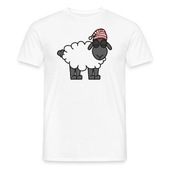 Süßes Schlafschaf Schlafmütze - Männer T-Shirt - Weiß - Vorne - AI Model Male 178 dark (178cm)