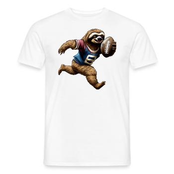 Paresseux de rugby - T-shirt homme - blanc - Devant - AI Model Male 178 dark (178cm)