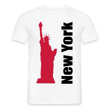 new York - Men's T-Shirt - white - Front - AI Model Male 178 dark (178cm)