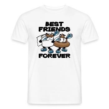 BEST FRIENDS FOREVER DABBING - Männer T-Shirt - Weiß - Vorne - AI Model Male 178 dark (178cm)