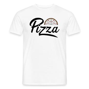 Pizza - Männer T-Shirt - Weiß - Vorne - AI Model Male 178 dark (178cm)