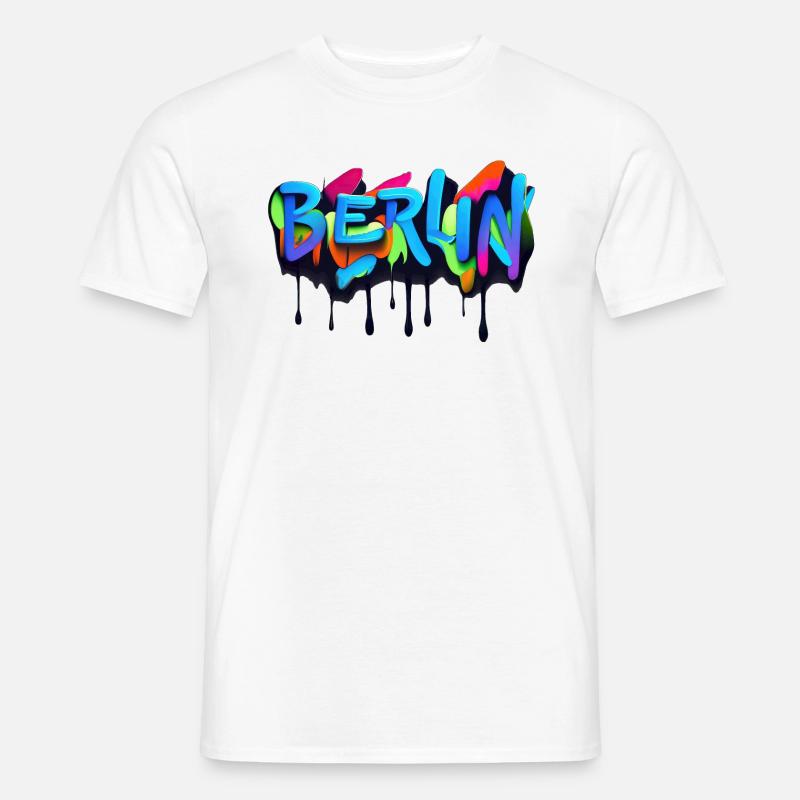 Berlin Graffiti - Männer T-Shirt - Weiß