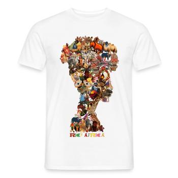 A shape that carries everything from Africa - Men's T-Shirt - white - Front - AI Model Male 178 dark (178cm)
