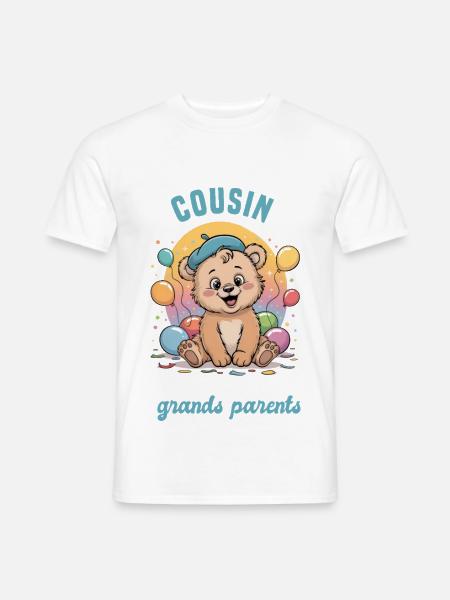 Schwangerschaftsankündigung Geschenk Cousin-Junge Onkel - Männer T-Shirt - Weiß