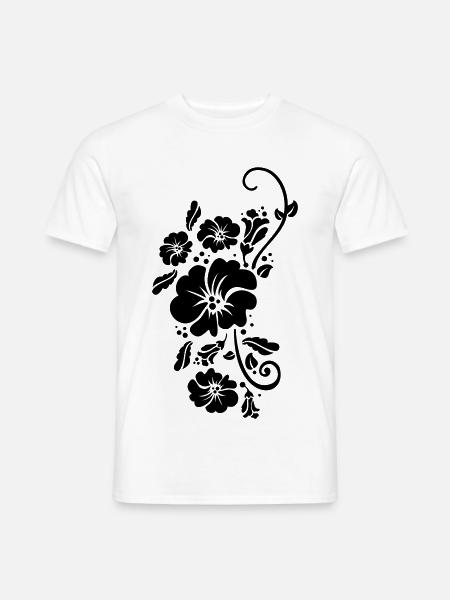 floral flower blumen sommer - Men's T-Shirt - white