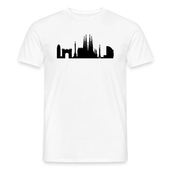 Skyline Barcelona Espagne - T-shirt homme - blanc - Devant - AI Model Male 178 dark (178cm)