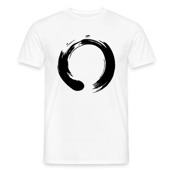 Enso Zen Vector - Men's T-Shirt - white - Front - AI Model Male 178 dark (178cm)