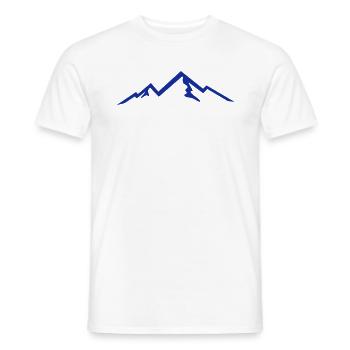 Mountains, Mountain (super cheap) - Men's T-Shirt - white - Front - AI Model Male 178 dark (178cm)