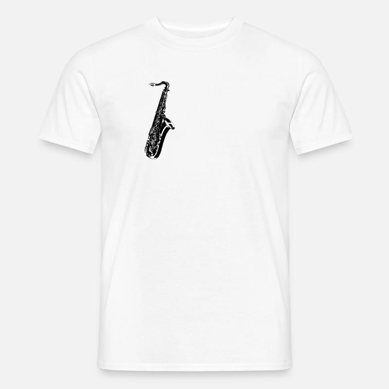 Sax - Männer T-Shirt - Weiß