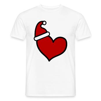 Coeur Noël - T-shirt homme - blanc - Devant - AI Model Male 178 dark (178cm)