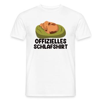 Offizielles Schlafshirt Schlafender Hund - Männer T-Shirt - Weiß - Vorne - AI Model Male 178 dark (178cm)