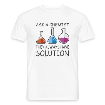 Chemie Lehrer Wissenschaftler Chemieker - Männer T-Shirt - Weiß - Vorne - AI Model Male 178 dark (178cm)