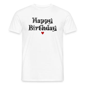 Anniversaire, Joyeux anniversaire, Félicitations, Voeux - T-shirt homme - blanc - Devant - AI Model Male 178 dark (178cm)