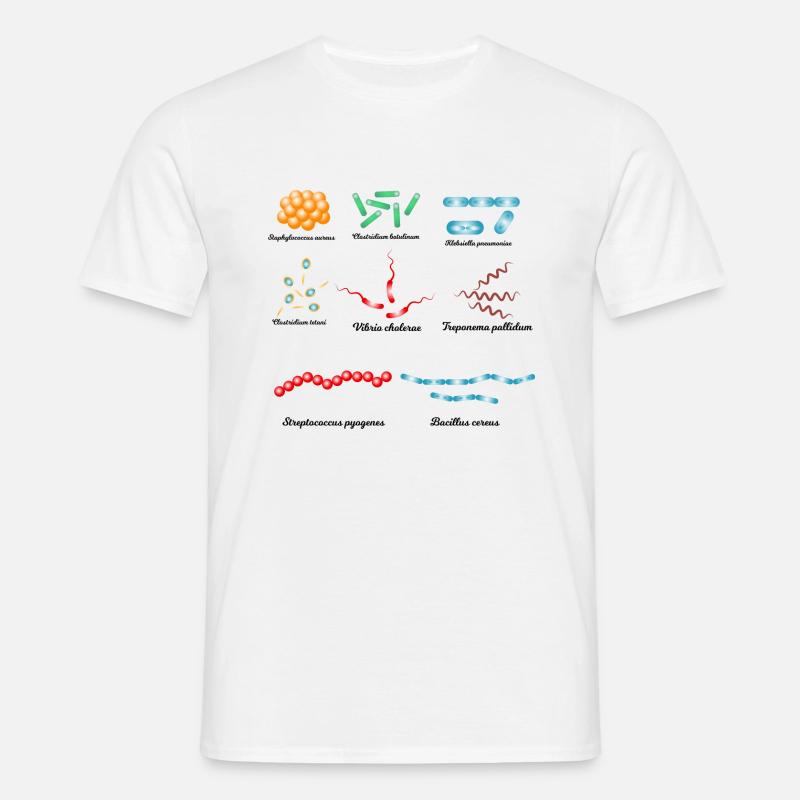 Berühmte Bakterien - Pathogene - Männer T-Shirt - Weiß