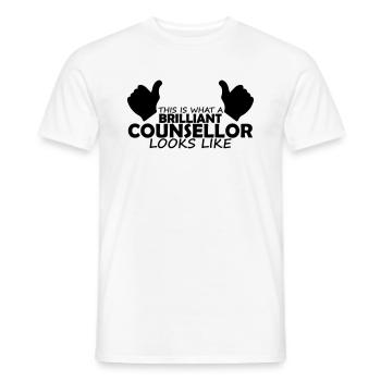 brilliant counsellor - Men's T-Shirt - white - Front - AI Model Male 178 dark (178cm)