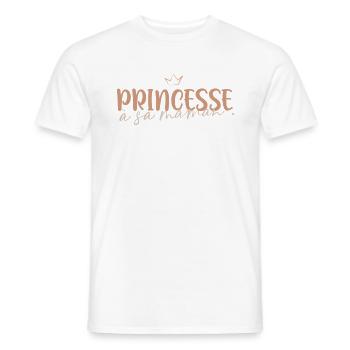 Princesse à sa maman - T-shirt homme - blanc - Devant - AI Model Male 178 dark (178cm)