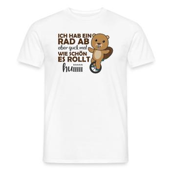 Einrad Biber Einradfahrer Bibere Zirkus - Männer T-Shirt - Weiß - Vorne - AI Model Male 178 dark (178cm)