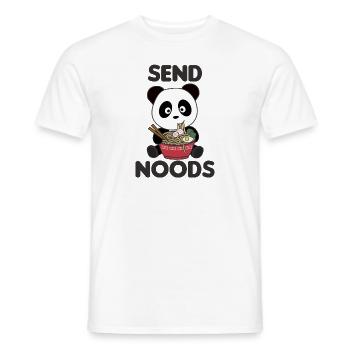 Panda send noods Ramen Süße Kawaii Nudel - Männer T-Shirt - Weiß - Vorne - AI Model Male 178 dark (178cm)