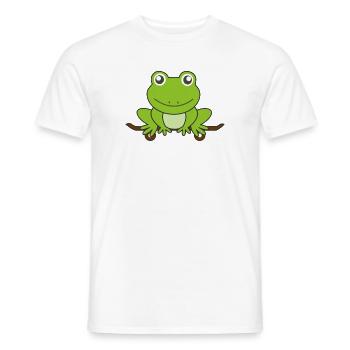 Frog on skatebo bike funny animal skater - Men's T-Shirt - white - Front - AI Model Male 178 dark (178cm)