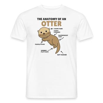 süße Otter Erklärung Anatomy of an Otter - Männer T-Shirt - Weiß - Vorne - AI Model Male 178 dark (178cm)