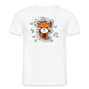 Panda rouge animaux doux pour les enfants Kawaii - T-shirt homme - blanc - Devant - AI Model Male 178 dark (178cm)