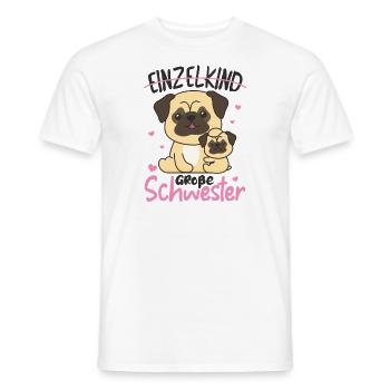 Je serai grande sœur en 2022 pour les frères et sœurs - T-shirt homme - blanc - Devant - AI Model Male 178 dark (178cm)