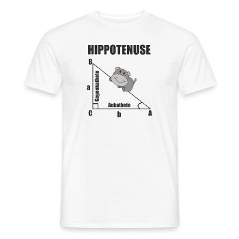 Nerd Geometry Hippotenuse Hypotenuse Math - Men's T-Shirt - white - Front - AI Model Male 178 dark (178cm)