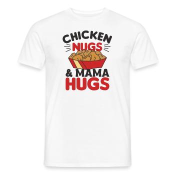 Chicken Nuggs Et Mama Hugs Drôles de nuggets de nourriture - T-shirt homme - blanc - Devant - AI Model Male 178 dark (178cm)