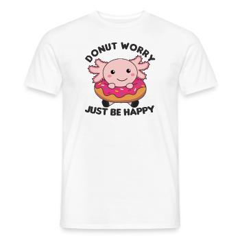 Süßes Axolotl lustige Tiere in Donut pink - Männer T-Shirt - Weiß - Vorne - AI Model Male 178 dark (178cm)