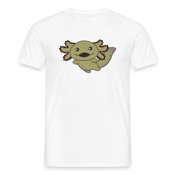 Axolotl verschiedene Arten von Axolotls süße Tiere - Männer T-Shirt - Weiß - Vorne - AI Model Male 178 dark (178cm)