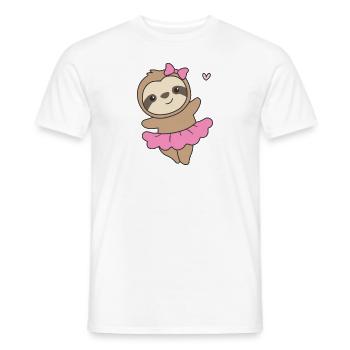 Les paresseux dansent le ballet mignons paresseux dansent - T-shirt homme - blanc - Devant - AI Model Male 178 dark (178cm)