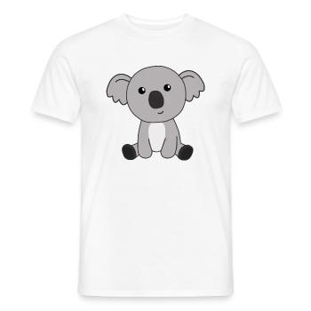 Koala mignon animaux mignons pour les enfants mignons - T-shirt homme - blanc - Devant - AI Model Male 178 dark (178cm)