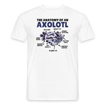 Mosaïque Axolotl Explication Anatomie d’un Axolotl - T-shirt homme - blanc - Devant - AI Model Male 178 dark (178cm)