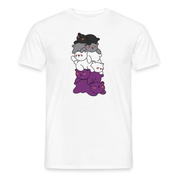 Asexual Flag Pride LGBTQ Bear cute animals - Männer T-Shirt - Weiß - Vorne - AI Model Male 178 dark (178cm)