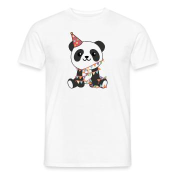 Panda for birthday for children a birthday - Men's T-Shirt - white - Front - AI Model Male 178 dark (178cm)