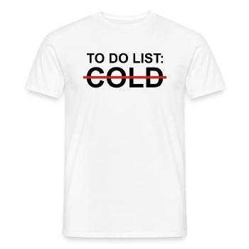 Liste de choses à faire Sarcasme froid - T-shirt homme - blanc - Devant - AI Model Male 178 dark (178cm)