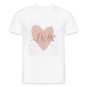 Liebe rosegold - Männer T-Shirt - Weiß - Vorne - AI Model Male 178 dark (178cm)