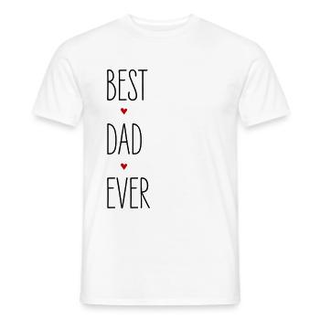 Bester Papa, Best Dad Ever, Geburtstag, Vatertag - Männer T-Shirt - Weiß - Vorne - AI Model Male 178 dark (178cm)
