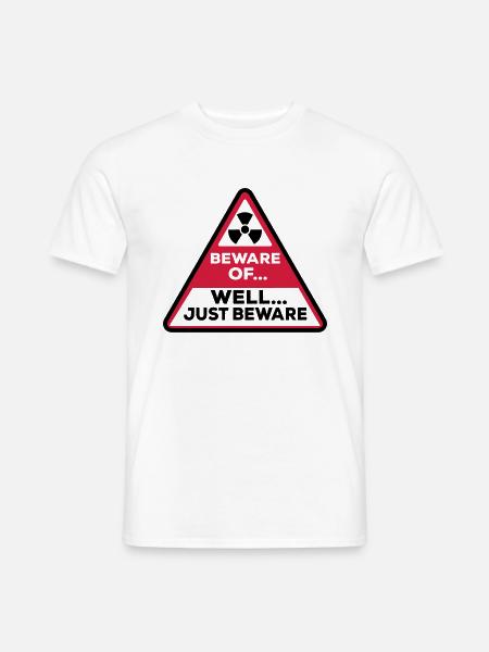 Achtung! Aufpassen! Gefahr! - Männer T-Shirt - Weiß