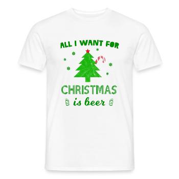 Bière de Noël - Cadeau - T-shirt homme - blanc - Devant - AI Model Male 178 dark (178cm)