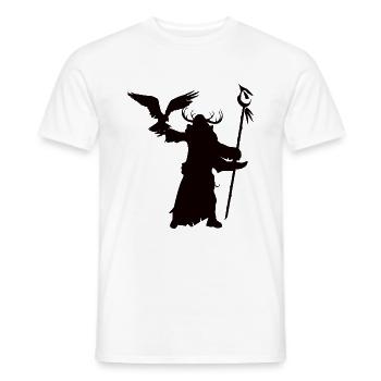 Silhouettes de chaman, pour l’amateur de stylo et de papier - T-shirt homme - blanc - Devant - AI Model Male 178 dark (178cm)