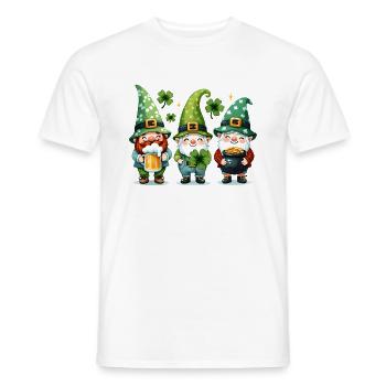 Gnome De La Saint Patrick Shamrock St. Patrick's - T-shirt homme - blanc - Devant - AI Model Male 178 dark (178cm)