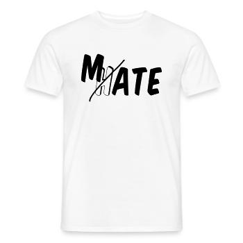 I mate you - Männer T-Shirt - Weiß - Vorne - AI Model Male 178 dark (178cm)