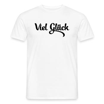 Viel Glück - Men's T-Shirt - white - Front - AI Model Male 178 dark (178cm)