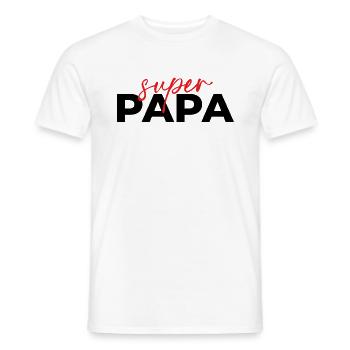 SUPER-VATER - Männer T-Shirt - Weiß - Vorne - AI Model Male 178 dark (178cm)