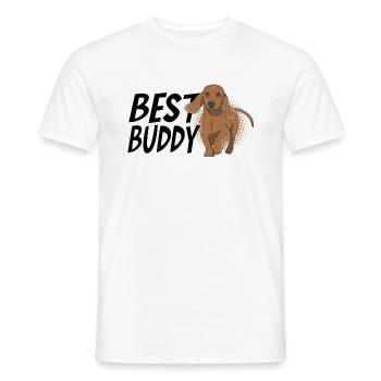 Teckel Meilleur copain Cadeau teckel - T-shirt homme - blanc - Devant - AI Model Male 178 dark (178cm)